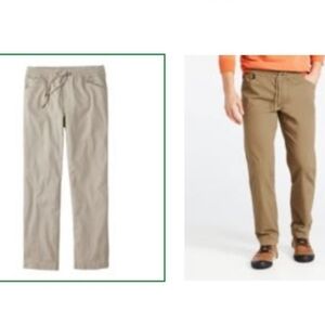 L.L.Bean Beanflex Khaki Pants Standard Fit XL 34" New